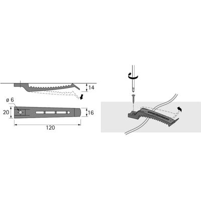 Hettich Inserto cavi in plastica - Porta cavi - Grigio Hettich Inserto cavi in plastica - Porta cavi - Grigio