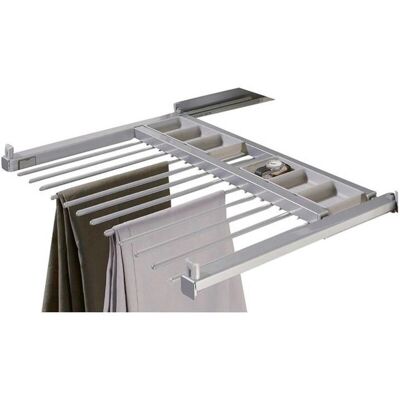 Hettich - Percha ajustable para pantalones - Soporta 14 pantalones - Capacidad 30kg Hettich - Percha ajustable para pantalones - Soporta 14 pantalones - Capacidad 30kg