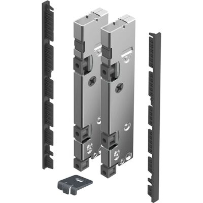 Hettich 9257627 Glissière de tiroir - Façade en aluminium, 187 mm de hauteur, Style anglais Hettich 9257627 Glissière de tiroir - Façade en aluminium, 187 mm de hauteur, Style anglais