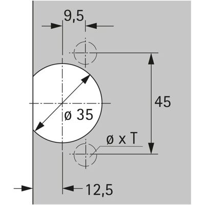 Coppa cerniera in zinco pressofuso - Hinge Cup Coppa cerniera in zinco pressofuso - Hinge Cup