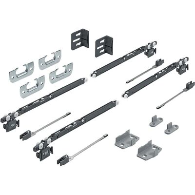 Hettich - Juego de herrajes para puertas correderas, Sysline S - Juego de herrajes Hettich - Juego de herrajes para puertas correderas, Sysline S - Juego de herrajes