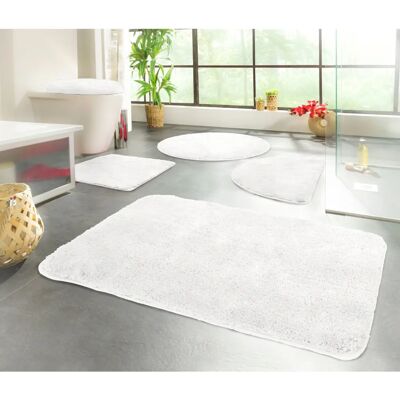 KINZLER Chaozhou Weiße Microfaser Badematte - Badteppich KINZLER Chaozhou Weiße Microfaser Badematte - Badteppich