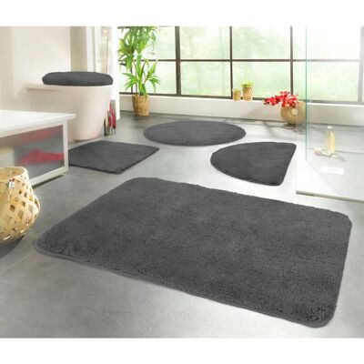 KINZLER Chaozhou Badmatte - Mikrofaser, Grau, 55x50cm - Badezimmermatte KINZLER Chaozhou Badmatte - Mikrofaser, Grau, 55x50cm - Badezimmermatte