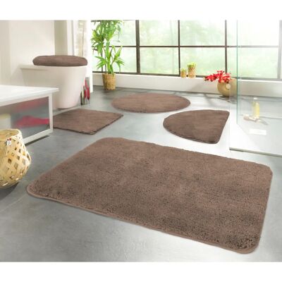KINZLER Chaozhou Badezimmermatte - Mikrofaser, 20mm Flor, Braun, Rechteckig KINZLER Chaozhou Badezimmermatte - Mikrofaser, 20mm Flor, Braun, Rechteckig