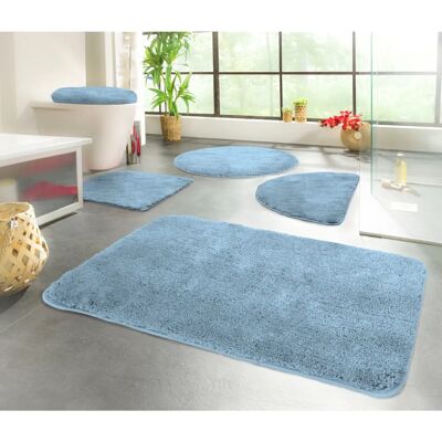 KINZLER Chaozhou Hellblau Rechteckige Badmatte - Badematte KINZLER Chaozhou Hellblau Rechteckige Badmatte - Badematte