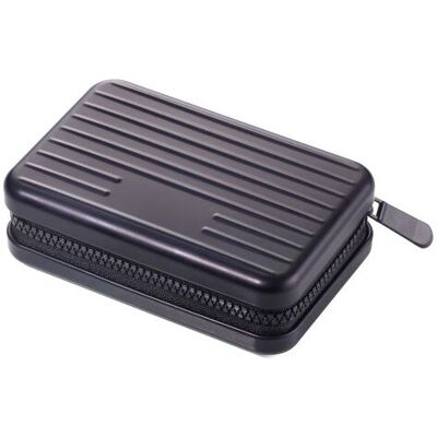 Husă Troika CCC04-BK Negru din Aluminiu - Portacarte Husă Troika CCC04-BK Negru din Aluminiu - Portacarte