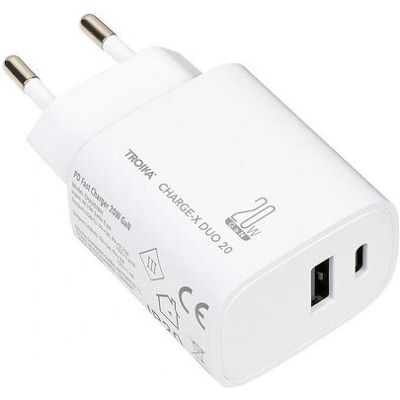 TROIKA - CHARGE-X Duo 20 - Weiß - Charger TROIKA - CHARGE-X Duo 20 - Weiß - Charger