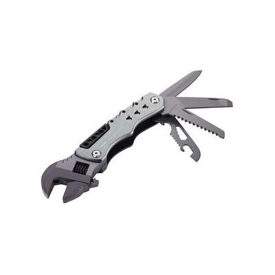 TROIKA TOL44/GY Multitool Zange - 12 Funktionen, Taschenformat, Grau TROIKA TOL44/GY Multitool Zange - 12 Funktionen, Taschenformat, Grau
