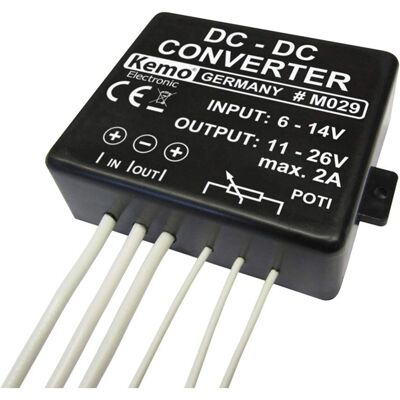 Kemo M029 Voltage Doubling DC-DC Converter Module - Voltage Doubling, Adjustable Output, 2A Kemo M029 Voltage Doubling DC-DC Converter Module - Voltage Doubling, Adjustable Output, 2A