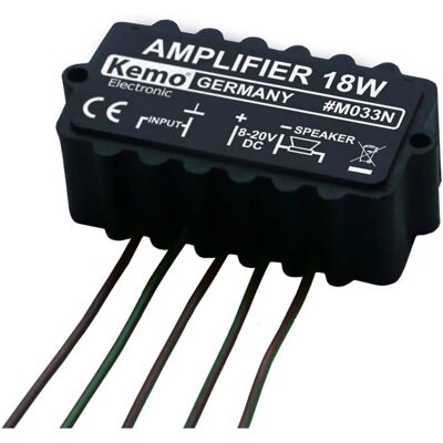 Kemo M033N 18 W Verstärkermodul - Rüttel- und feuchtigkeitsfest, kein Kühlkörper nötig Kemo M033N 18 W Verstärkermodul - Rüttel- und feuchtigkeitsfest, kein Kühlkörper nötig