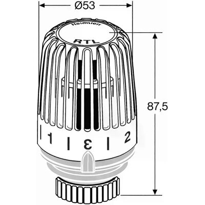 Heimeier Termostat Hoved - 6500-00.500 - Hvid - Termostat Heimeier Termostat Hoved - 6500-00.500 - Hvid - Termostat