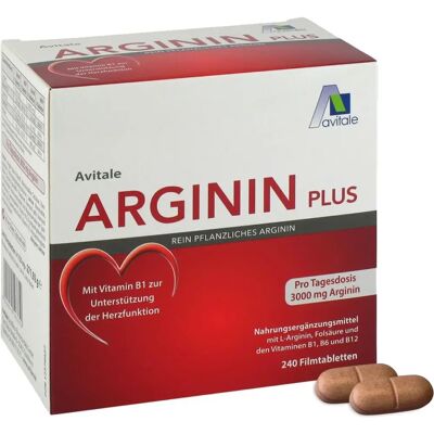 Avitale Arginin Plus 3000mg Vegetarisches Nahrungsergänzungsmittel - Arginin Plus 3000mg, 240 St. Avitale Arginin Plus 3000mg Vegetarisches Nahrungsergänzungsmittel - Arginin Plus 3000mg, 240 St.