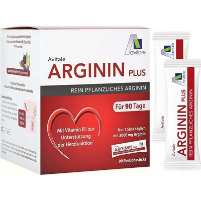 Avitale Arginin Plus Vitamin B1+B6+B12+Folsäure Sticks - Nahrungsergänzung Avitale Arginin Plus Vitamin B1+B6+B12+Folsäure Sticks - Nahrungsergänzung