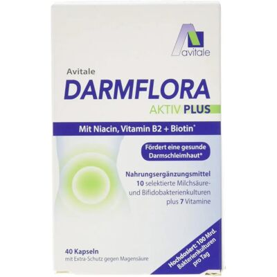 Avitale Darmflora Aktiv Plus 100 Mrd. Bakterien + 7 Vitamine 40 St Avitale Darmflora Aktiv Plus 100 Mrd. Bakterien + 7 Vitamine 40 St