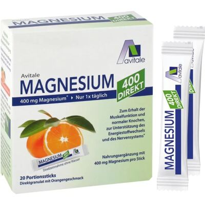 Avitale Magnesium 400 direkt Orange Portionssticks - Nahrungsergänzungsmittel Avitale Magnesium 400 direkt Orange Portionssticks - Nahrungsergänzungsmittel