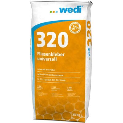 Adhesivo para baldosas Wedi 320 - Resistente al agua y heladas Adhesivo para baldosas Wedi 320 - Resistente al agua y heladas