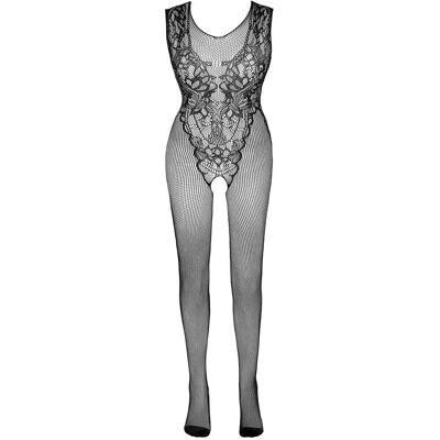 Catsuit de malla negra XQSE con aspecto de encaje - Catsuit Catsuit de malla negra XQSE con aspecto de encaje - Catsuit