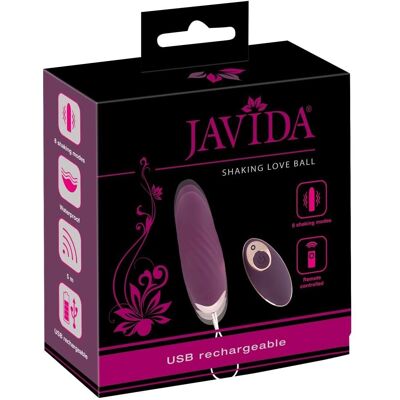 JAVIDA Fioletowe RC Shaking Love Ball - Wibrujące Jajo, Wodoodporne, 8 Trybów JAVIDA Fioletowe RC Shaking Love Ball - Wibrujące Jajo, Wodoodporne, 8 Trybów