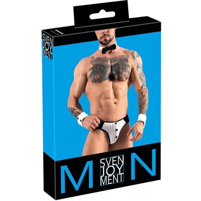 Svenjoyment Ανδρικό Jockstrap - Σετ με χειροπέδες και φιόγκο - Εσώρουχα Svenjoyment Ανδρικό Jockstrap - Σετ με χειροπέδες και φιόγκο - Εσώρουχα