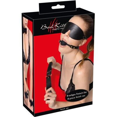 Set Bondage Bad Kitty - Kit BDSM in Similcuoio 7 pezzi Set Bondage Bad Kitty - Kit BDSM in Similcuoio 7 pezzi
