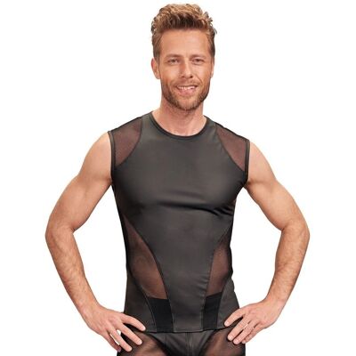 NEK Chemise Homme 2XL - Chemise Noire à Aspect Mat avec Inserts en Maille NEK Chemise Homme 2XL - Chemise Noire à Aspect Mat avec Inserts en Maille