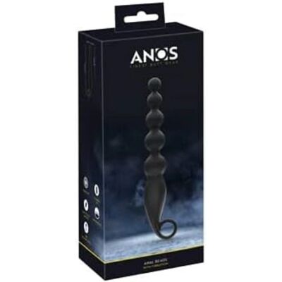 ANOS Anal Beads med Vibration - Fleksibelt Silikonevibrator ANOS Anal Beads med Vibration - Fleksibelt Silikonevibrator