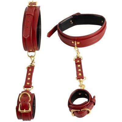 Bad Kitty Ranneside ja Lårmansetit - Säädettävä keinonahkainen bondage-setti Bad Kitty Ranneside ja Lårmansetit - Säädettävä keinonahkainen bondage-setti
