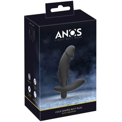 ANOS Analplug Cock Shaped Butt Plug with Vibration - Anal Plug ANOS Analplug Cock Shaped Butt Plug with Vibration - Anal Plug