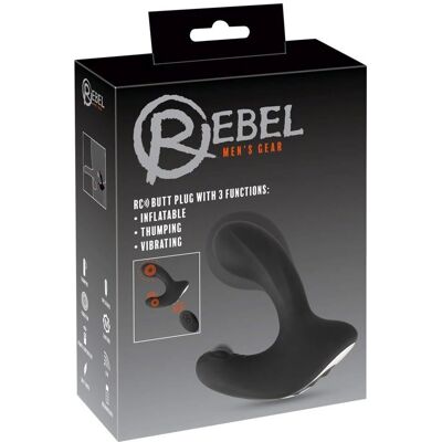 Μάρκα Rebel RC Butt Plug - 3 Λειτουργίες, Αντλία & Δονήσεις Μάρκα Rebel RC Butt Plug - 3 Λειτουργίες, Αντλία & Δονήσεις