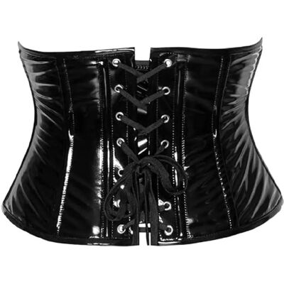 Black Level Ceinture de Taille - Vinyle Brillant, avec Baleines Black Level Ceinture de Taille - Vinyle Brillant, avec Baleines