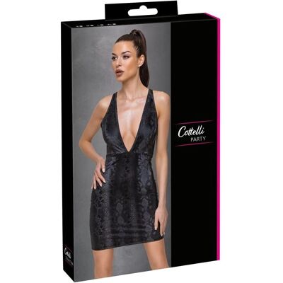 Cottelli Collection Slangenprint Jurk - Zwart Cottelli Collection Slangenprint Jurk - Zwart