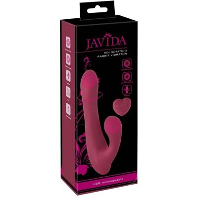 Javida Vibrador Conejo Giratorio - Control Remoto, Diseño de Corazón Javida Vibrador Conejo Giratorio - Control Remoto, Diseño de Corazón
