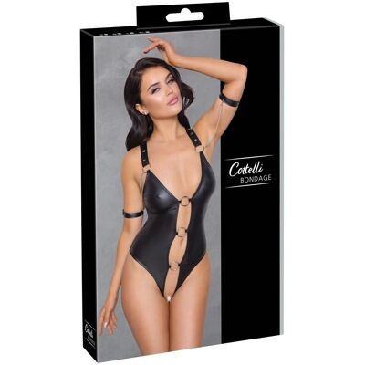 Cottelli Collection Bondage Wetlook Bodysuit - Μεγάλο - Lingerie Cottelli Collection Bondage Wetlook Bodysuit - Μεγάλο - Lingerie