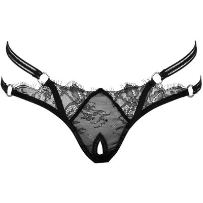 Cottelli Collection String abierto de encaje y strass - Talla M/L Cottelli Collection String abierto de encaje y strass - Talla M/L