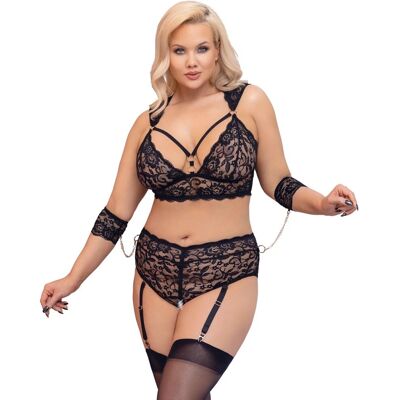 Cottelli Bondage Set - Open Kruislingerie met Boeien Cottelli Bondage Set - Open Kruislingerie met Boeien