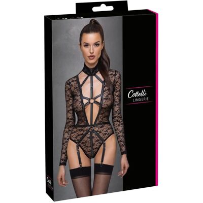 Cottelli Lichaam met Kant en Mat Effect - Zwart - Lingerie Body Cottelli Lichaam met Kant en Mat Effect - Zwart - Lingerie Body