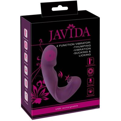 JAVIDA 4 Funktionen Vibrator - Dual-Stimulation - Wiederaufladbar JAVIDA 4 Funktionen Vibrator - Dual-Stimulation - Wiederaufladbar