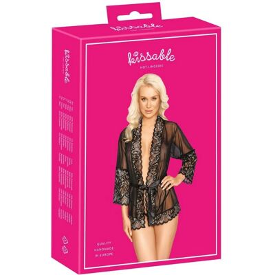 Kimono de Encaje Negro de Kissable - Cubierta Elegante Corta Kimono de Encaje Negro de Kissable - Cubierta Elegante Corta