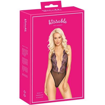 Μαύρο Powernet Body Kissable με κέντημα λουλουδιών - Τύπος σώματος Μαύρο Powernet Body Kissable με κέντημα λουλουδιών - Τύπος σώματος