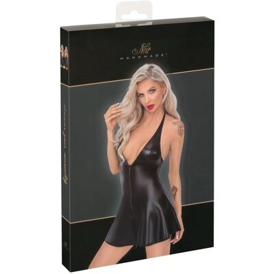Robe Noir avec Effet Peau de Serpent - Court, Élégant, Powerwetlook Robe Noir avec Effet Peau de Serpent - Court, Élégant, Powerwetlook