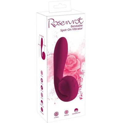 Rosenrot Biegbarer Spot-on Vibrator - Klitorisstimulans Rosenrot Biegbarer Spot-on Vibrator - Klitorisstimulans