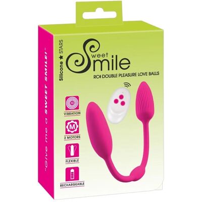 Sweet Smile Bolas de Amor Rosa RC Doble Placer - Juguetes vibratorios Sweet Smile Bolas de Amor Rosa RC Doble Placer - Juguetes vibratorios