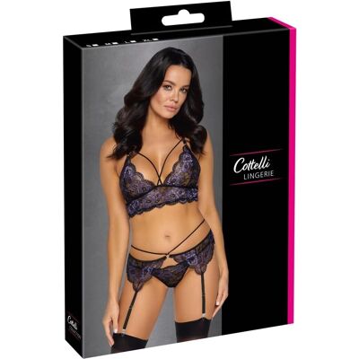 Conjunto de Lencería de Encaje Floral Bicolor XL - Set de Lencería Conjunto de Lencería de Encaje Floral Bicolor XL - Set de Lencería