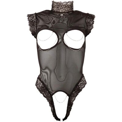 Body Abierta Fina XL - Ouvertures poitrine et pubis - Noir - Publicité Body Abierta Fina XL - Ouvertures poitrine et pubis - Noir - Publicité
