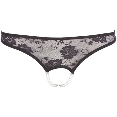 String Ouvert Dentelle & Perles - Taille : L String Ouvert Dentelle & Perles - Taille : L