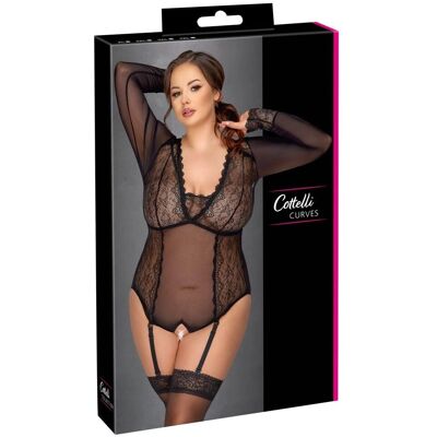 Cottelli CURVES Body XL - Transparent, Ouvert, Détails en Dentelle - Publicité Cottelli CURVES Body XL - Transparent, Ouvert, Détails en Dentelle - Publicité