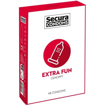 Preservativi Secura Extra Fun - Protuberanze Stimolanti - 48 pezzi Preservativi Secura Extra Fun - Protuberanze Stimolanti - 48 pezzi