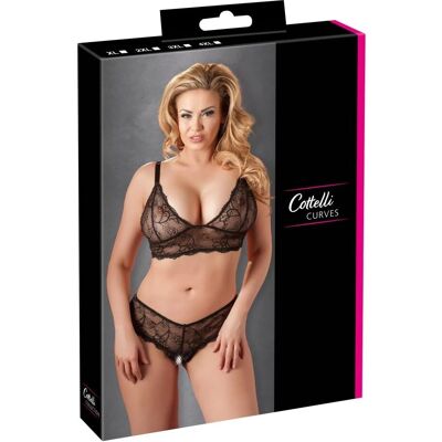 Cottelli Collectie Zwart Kant Lingerieset - Plus size 4XL Cottelli Collectie Zwart Kant Lingerieset - Plus size 4XL