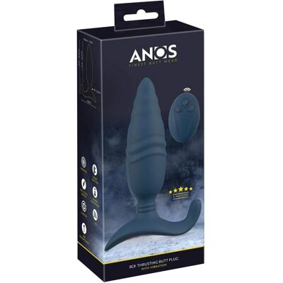 ANOS RC Thrusting Butt Plug vibratsioonilla - Sininen - Anaalivibraattori ANOS RC Thrusting Butt Plug vibratsioonilla - Sininen - Anaalivibraattori