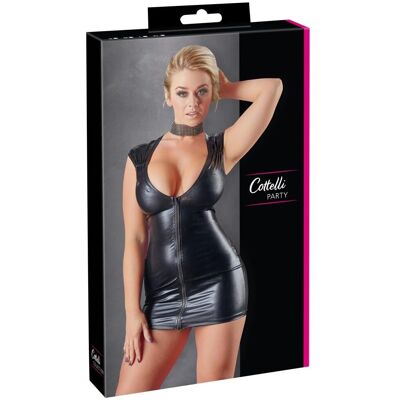 Μαύρο Φορεμα Wetlook από Cottelli Collection με Φερμουάρ M Μαύρο Φορεμα Wetlook από Cottelli Collection με Φερμουάρ M